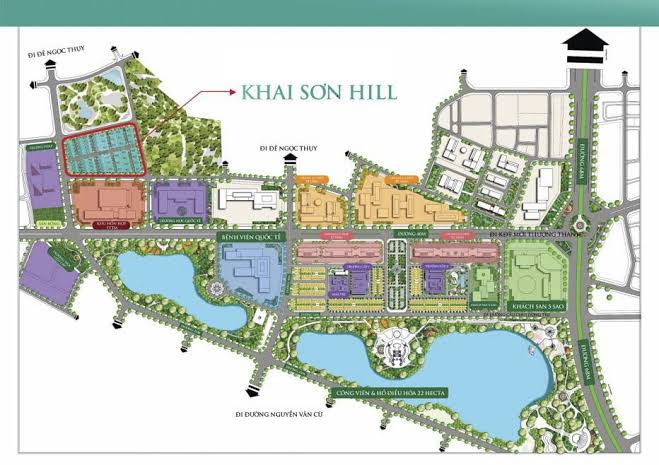 vị trí dự án biệt thự khai sơn hill