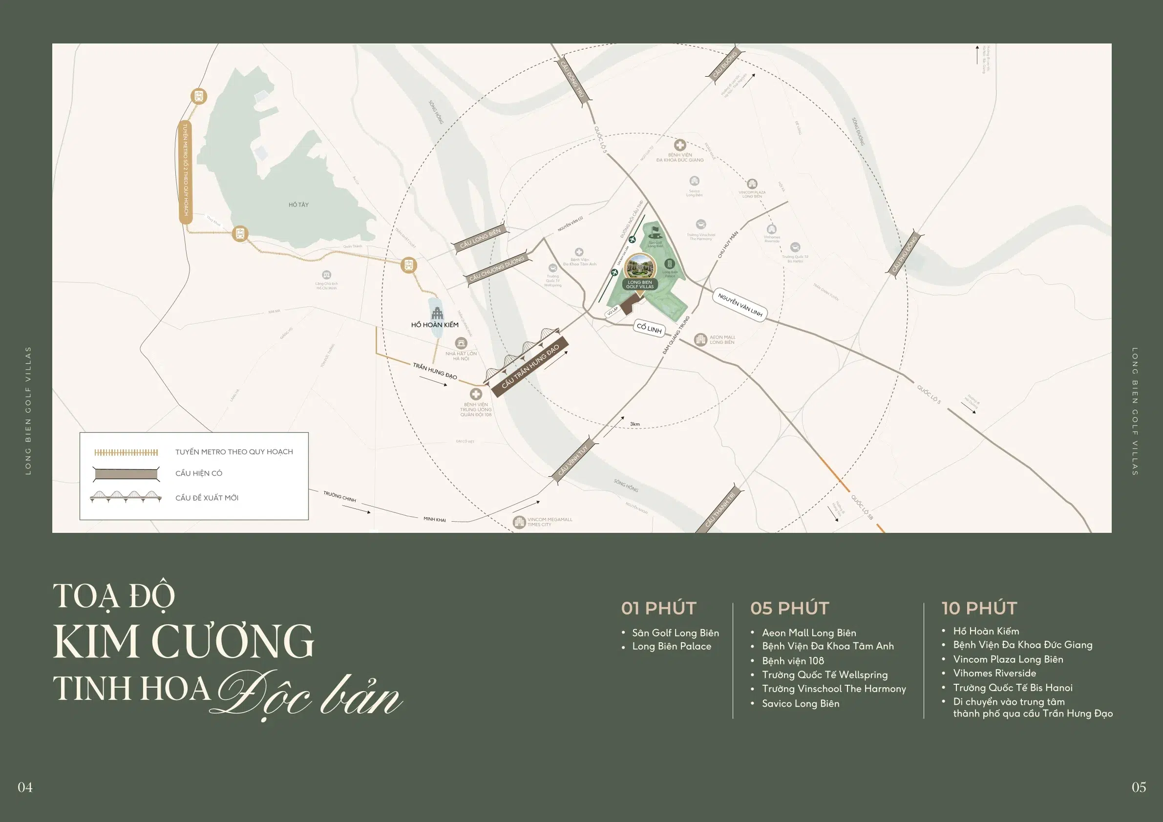 vị trí dự án long biên golf villas