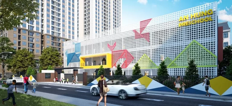 Trường mầm non trong khu đô thị An Hưng — một phần hạ tầng công cộng của khu vực.