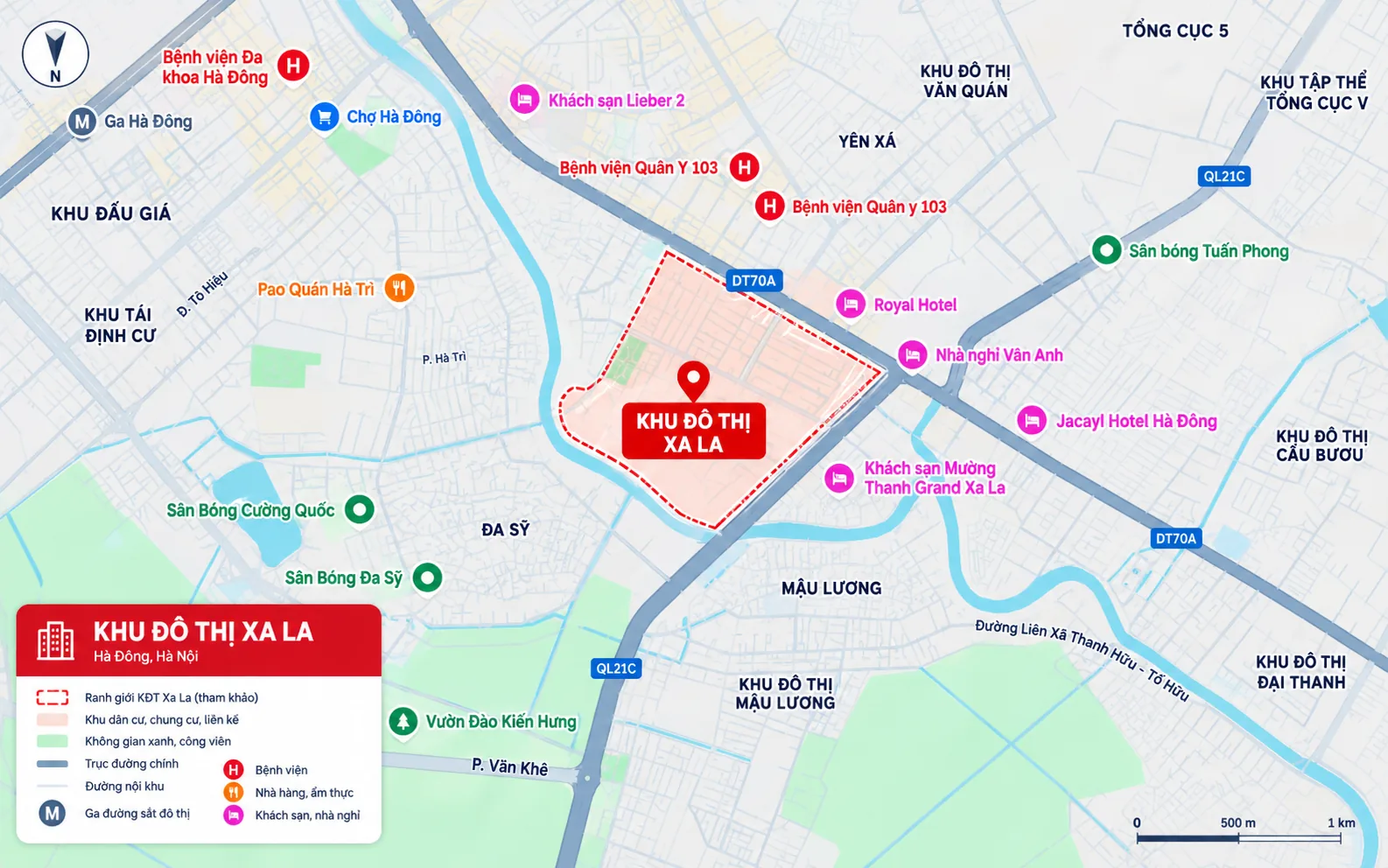 Vị trí khu đô thị Xa La Hà Đông