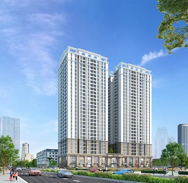 Phối cảnh chung cư The Charm KĐT An Hưng